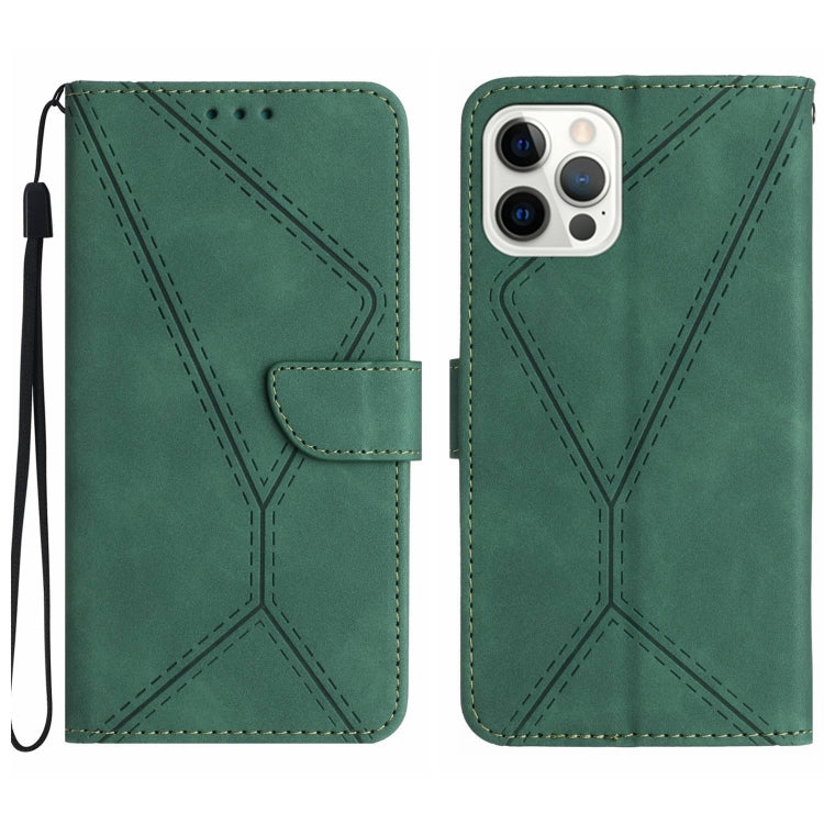 Funda de teléfono de cuero en relieve con costuras, For iPhone 16, For iPhone 15 Pro Max, For iPhone 15 Pro, For iPhone 15 Plus, For iPhone 15