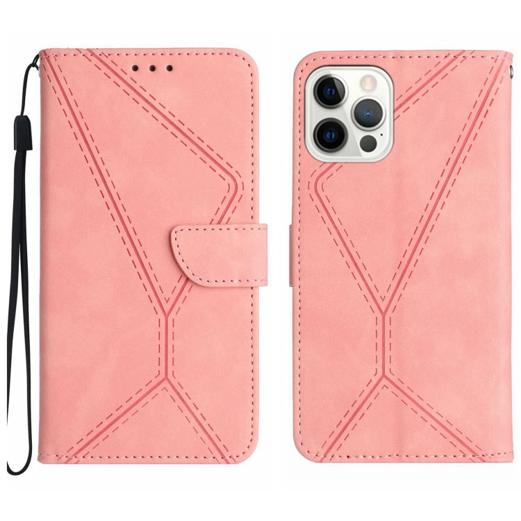 Funda de teléfono de cuero en relieve con costuras, For iPhone 16, For iPhone 15 Pro Max, For iPhone 15 Pro, For iPhone 15 Plus, For iPhone 15