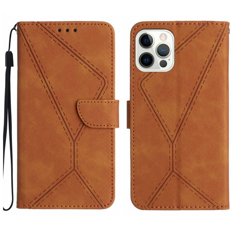 Funda de teléfono de cuero en relieve con costuras, For iPhone 16, For iPhone 15 Pro Max, For iPhone 15 Pro, For iPhone 15 Plus, For iPhone 15