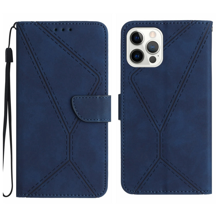 Funda de teléfono de cuero en relieve con costuras, For iPhone 16, For iPhone 15 Pro Max, For iPhone 15 Pro, For iPhone 15 Plus, For iPhone 15