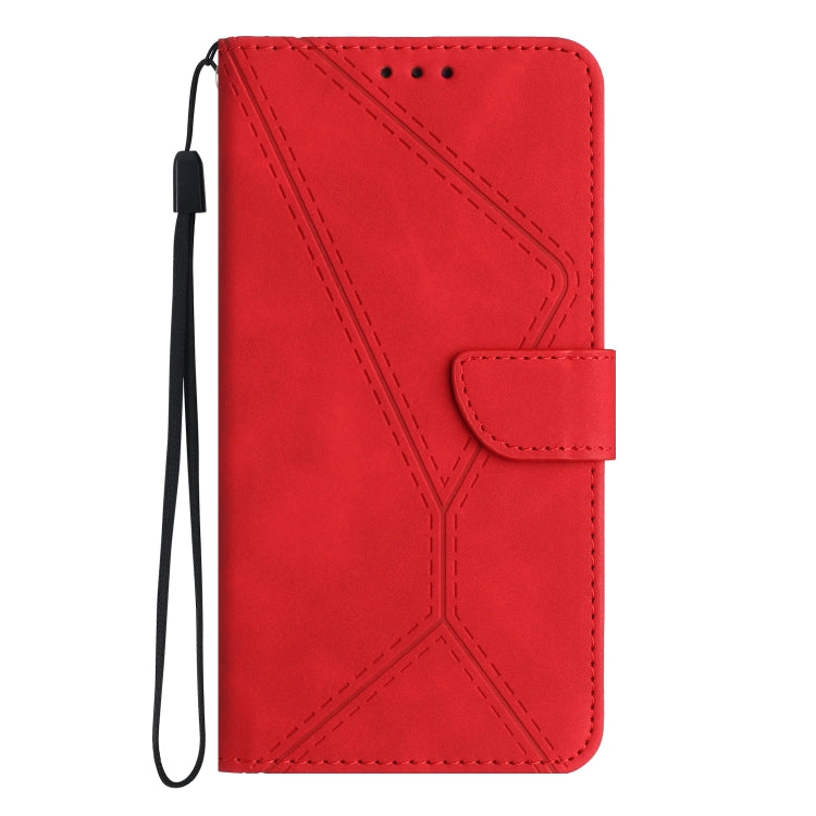 Funda de teléfono de cuero en relieve con costuras, For iPhone 17e / 16e, For iPhone 17 Pro Max, For iPhone 17 Pro, For iPhone 17, For iPhone Air, For iPhone 16 Pro Max, For iPhone 16 Pro, For iPhone 16 Plus