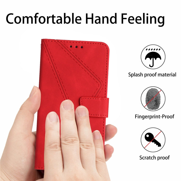 Funda de teléfono de cuero en relieve con costuras, For iPhone 16, For iPhone 15 Pro Max, For iPhone 15 Pro, For iPhone 15 Plus, For iPhone 15