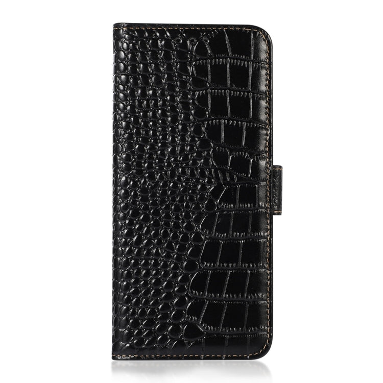 Estuche para teléfono de piel de vaca con capa superior de cocodrilo, For iPhone 15