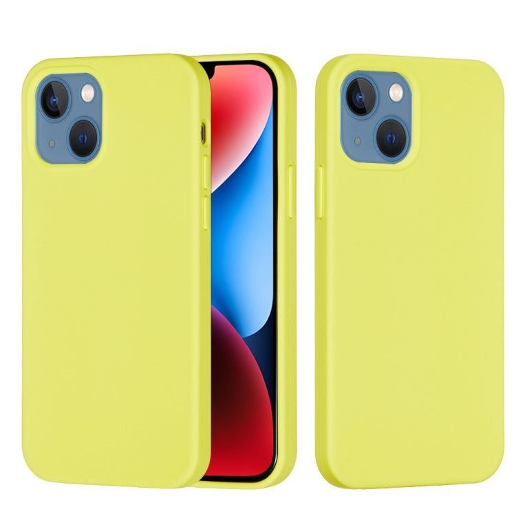 Caja del teléfono de silicona de color sólido, For iPhone 15