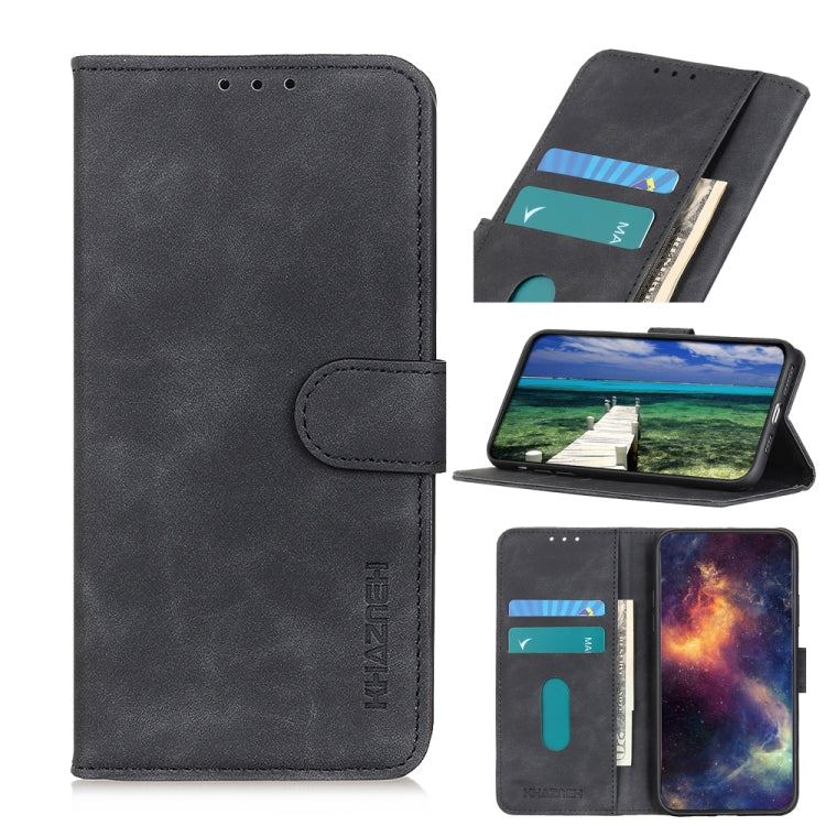 Estuche para teléfono de cuero con textura retro KHAZNEH, For iPhone 15