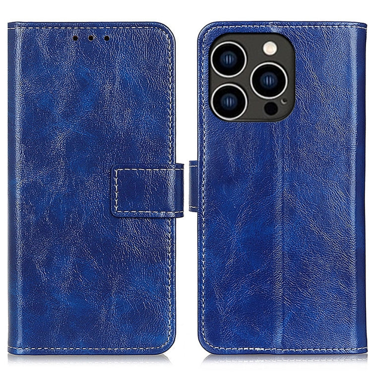 Estuche para teléfono de cuero con tapa horizontal y textura de caballo loco retro, For iPhone 18 Pro / 17 Pro, For iPhone 18 Pro Max / 17 Pro Max, For iPhone 16e / 17e, For iPhone 17, For iPhone Air, For iPhone 16 Pro Max, For iPhone 16 Pro           ...