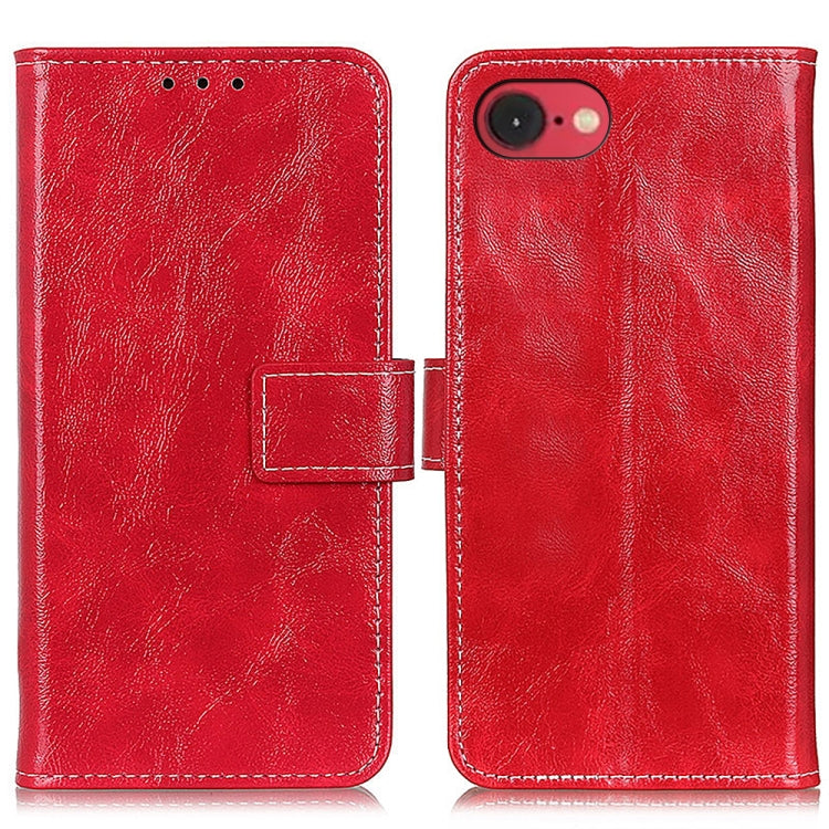 Estuche para teléfono de cuero con tapa horizontal y textura de caballo loco retro, For iPhone 18 Pro / 17 Pro, For iPhone 18 Pro Max / 17 Pro Max, For iPhone 16e / 17e, For iPhone 17, For iPhone Air, For iPhone 16 Pro Max, For iPhone 16 Pro           ...