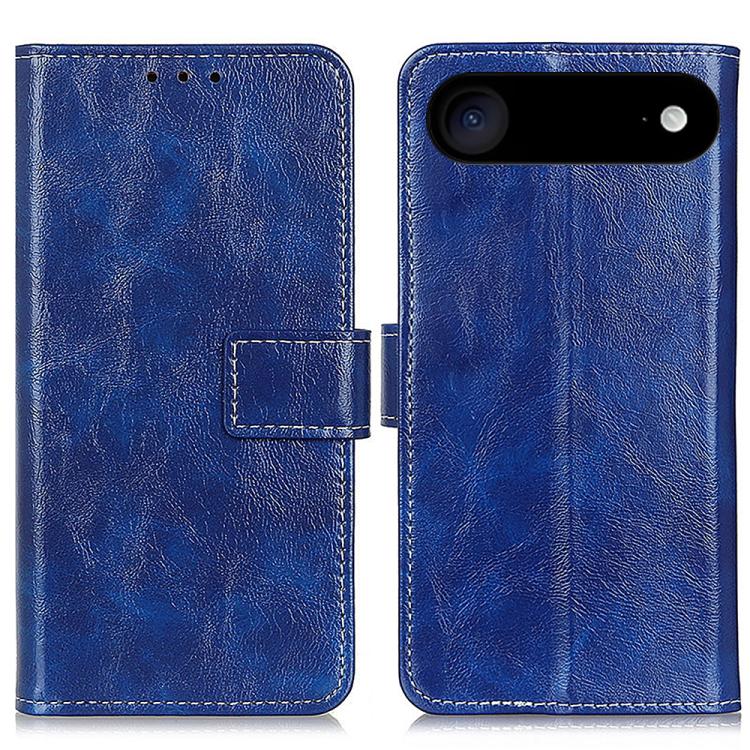 Estuche para teléfono de cuero con tapa horizontal y textura de caballo loco retro, For iPhone 18 Pro / 17 Pro, For iPhone 18 Pro Max / 17 Pro Max, For iPhone 16e / 17e, For iPhone 17, For iPhone Air, For iPhone 16 Pro Max, For iPhone 16 Pro           ...