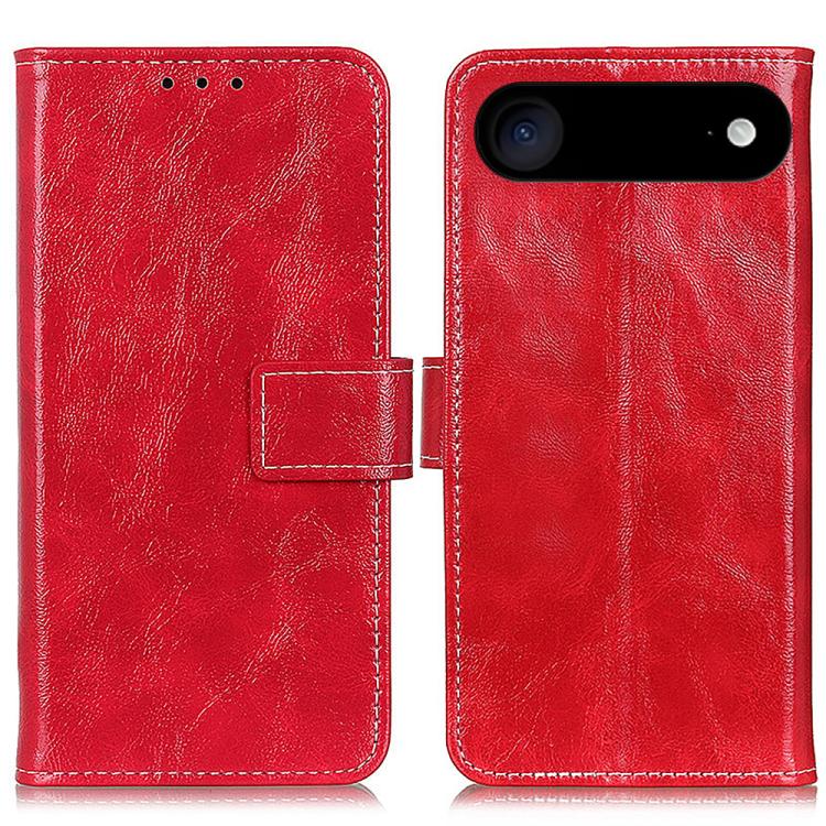 Estuche para teléfono de cuero con tapa horizontal y textura de caballo loco retro, For iPhone 18 Pro / 17 Pro, For iPhone 18 Pro Max / 17 Pro Max, For iPhone 16e / 17e, For iPhone 17, For iPhone Air, For iPhone 16 Pro Max, For iPhone 16 Pro           ...