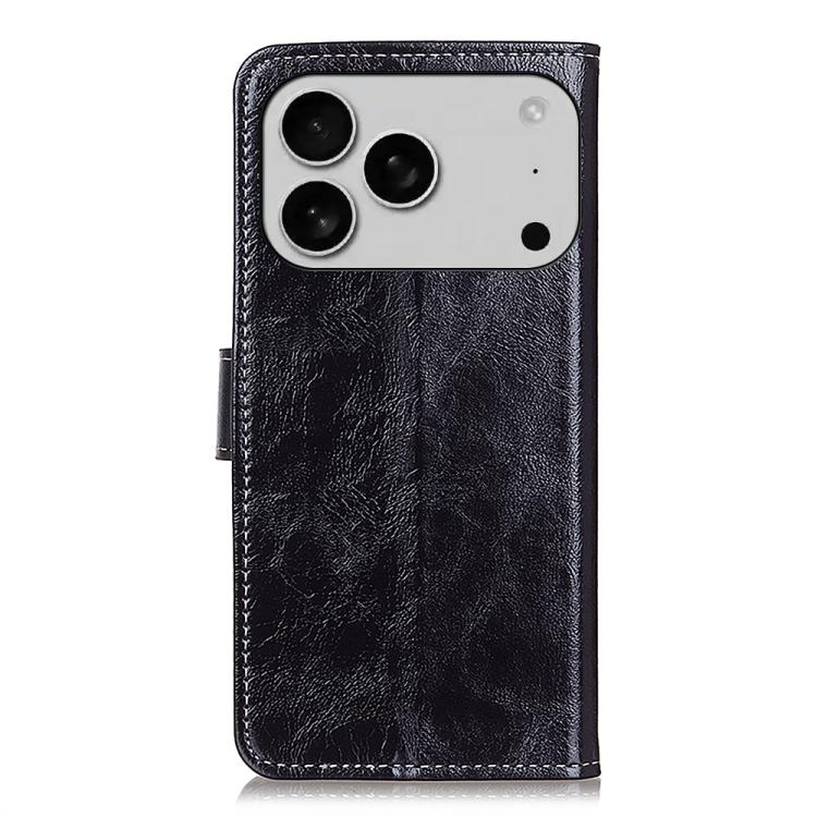 Estuche para teléfono de cuero con tapa horizontal y textura de caballo loco retro, For iPhone 18 Pro / 17 Pro, For iPhone 18 Pro Max / 17 Pro Max, For iPhone 16e / 17e, For iPhone 17, For iPhone Air, For iPhone 16 Pro Max, For iPhone 16 Pro           ...