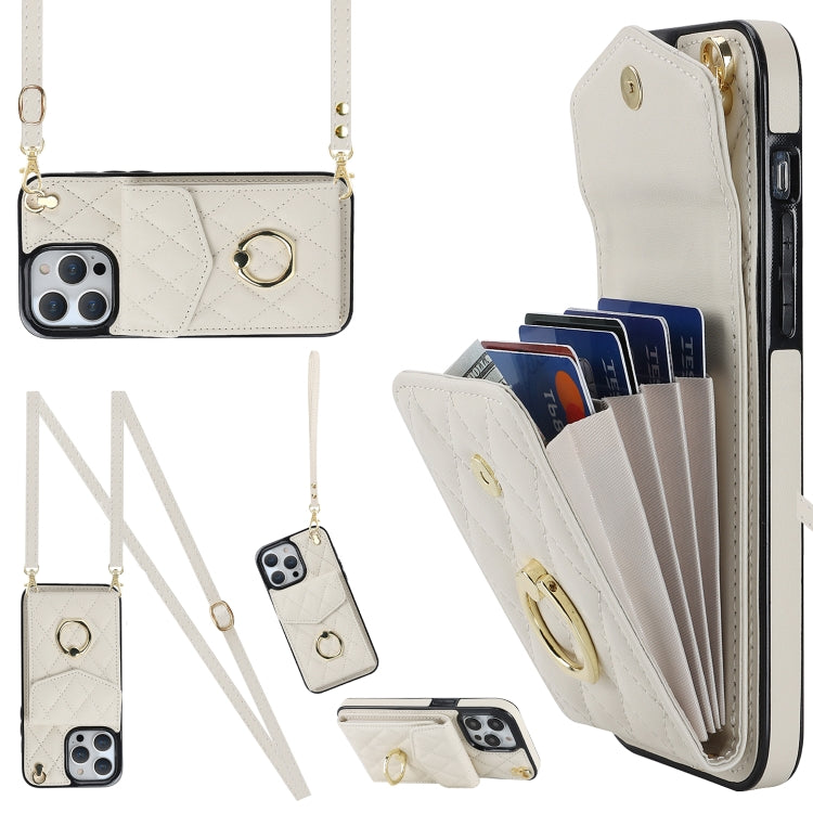 Estuche para teléfono con textura romboidal con cordón largo, For iPhone 15 Pro, For iPhone 15 Plus, For iPhone 15, For iPhone 14 Plus, For iPhone 14, For iPhone 14 Pro
