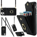 Estuche para teléfono con textura romboidal con cordón largo, For iPhone 11 Pro Max, For iPhone 11, For iPhone 11 Pro, For iPhone XR, For iPhone XS Max