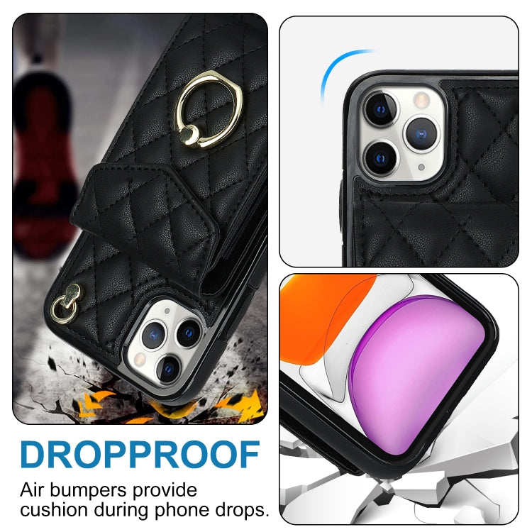 Estuche para teléfono con textura romboidal con cordón largo, For iPhone 11 Pro Max, For iPhone 11, For iPhone 11 Pro, For iPhone XR, For iPhone XS Max