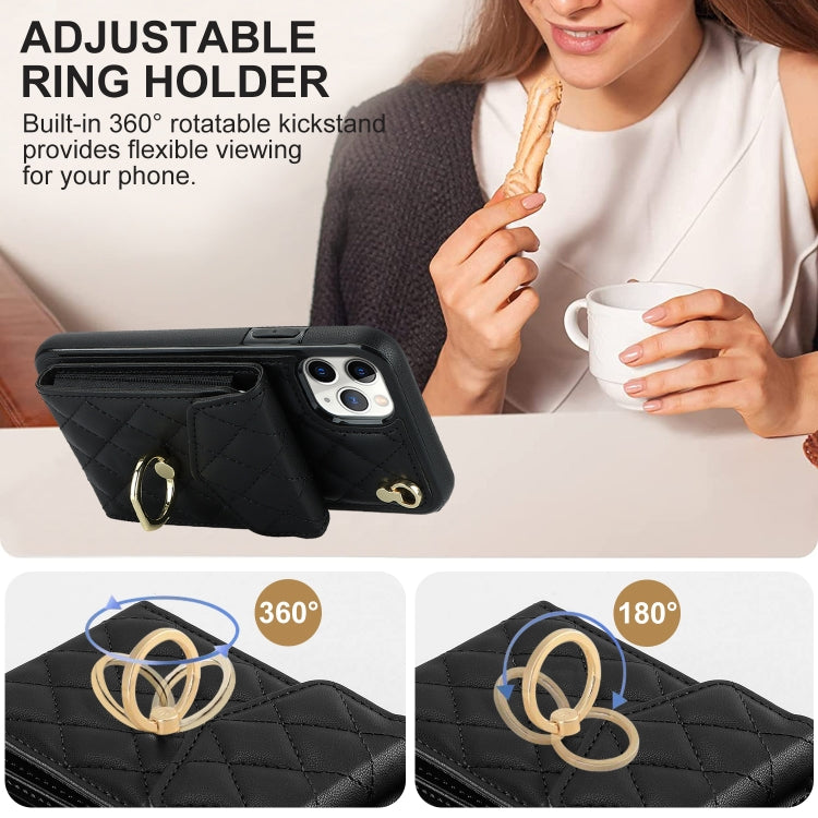 Estuche para teléfono con textura romboidal con cordón largo, For iPhone 11 Pro Max, For iPhone 11, For iPhone 11 Pro, For iPhone XR, For iPhone XS Max