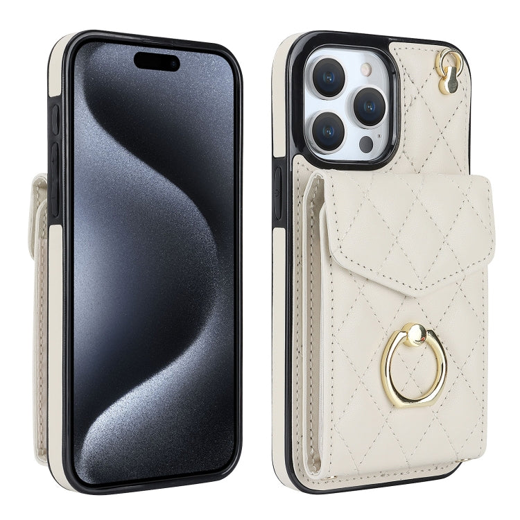 Estuche para teléfono con textura romboidal con cordón largo, For iPhone 17e / 16e, For iPhone 17 Pro Max, For iPhone 17 Pro, For iPhone 17, For iPhone Air, For iPhone 15 Pro Max