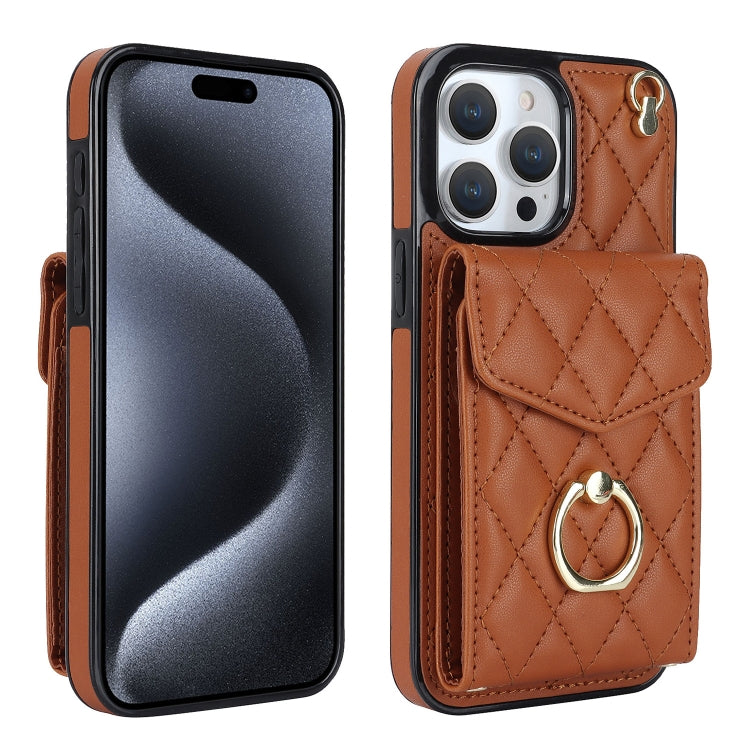 Estuche para teléfono con textura romboidal con cordón largo, For iPhone 17e / 16e, For iPhone 17 Pro Max, For iPhone 17 Pro, For iPhone 17, For iPhone Air, For iPhone 15 Pro Max