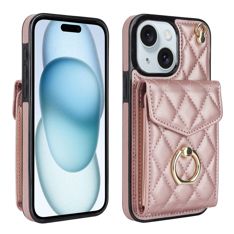 Estuche para teléfono con textura romboidal con cordón largo, For iPhone 15 Pro, For iPhone 15 Plus, For iPhone 15, For iPhone 14 Plus, For iPhone 14, For iPhone 14 Pro