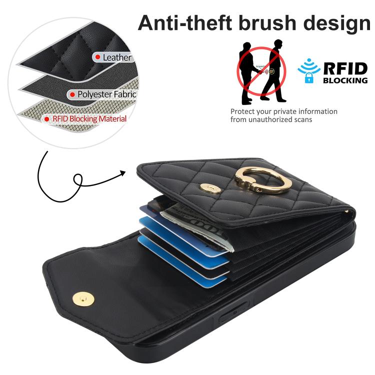 Estuche para teléfono con textura romboidal con cordón largo, For iPhone 17e / 16e, For iPhone 17 Pro Max, For iPhone 17 Pro, For iPhone 17, For iPhone Air, For iPhone 15 Pro Max