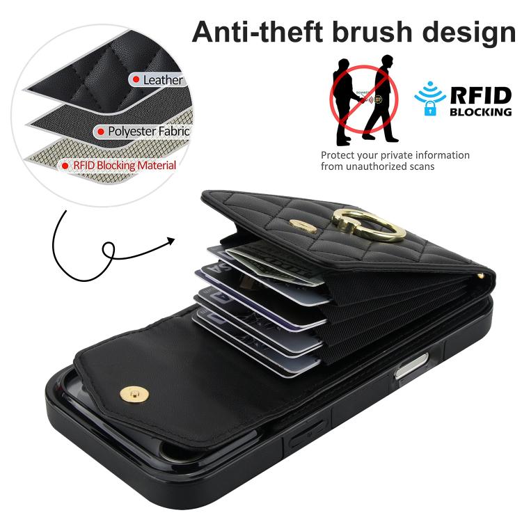 Estuche para teléfono con textura romboidal con cordón largo, For iPhone 18 Pro / 17 Pro, For iPhone 18 Pro Max / 17 Pro Max, For iPhone 17e / 16e, For iPhone 17, For iPhone Air, For iPhone 15 Pro Max