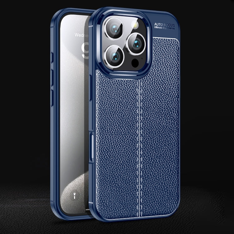 Funda de teléfono TPU a prueba de golpes con textura Litchi, For iPhone 16e / 17e, For iPhone 17 Pro Max, For iPhone 17 Pro, For iPhone 17, For iPhone Air, For iPhone 16 Pro Max, For iPhone 16 Pro, For iPhone 16 Plus, For iPhone 16, For iPhone 15 Pro M...
