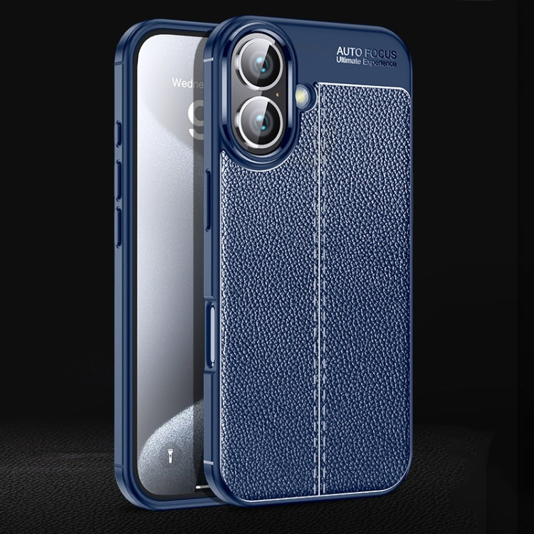Funda de teléfono TPU a prueba de golpes con textura Litchi, For iPhone 16e / 17e, For iPhone 17 Pro Max, For iPhone 17 Pro, For iPhone 17, For iPhone Air, For iPhone 16 Pro Max, For iPhone 16 Pro, For iPhone 16 Plus, For iPhone 16, For iPhone 15 Pro M...