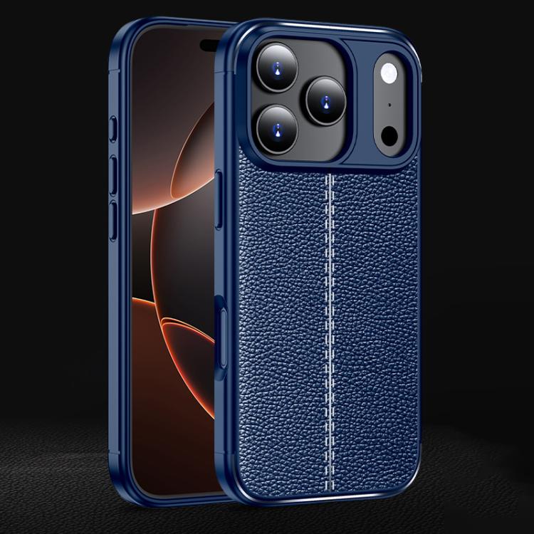 Funda de teléfono TPU a prueba de golpes con textura Litchi, For iPhone 16e / 17e, For iPhone 17 Pro Max, For iPhone 17 Pro, For iPhone 17, For iPhone Air, For iPhone 16 Pro Max, For iPhone 16 Pro, For iPhone 16 Plus, For iPhone 16, For iPhone 15 Pro M...