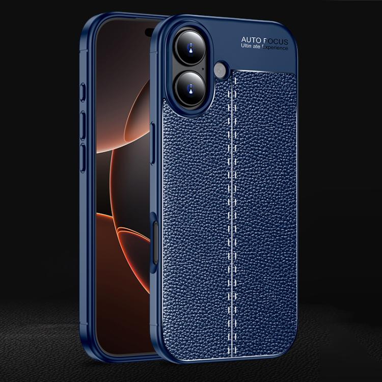 Funda de teléfono TPU a prueba de golpes con textura Litchi, For iPhone 16e / 17e, For iPhone 17 Pro Max, For iPhone 17 Pro, For iPhone 17, For iPhone Air, For iPhone 16 Pro Max, For iPhone 16 Pro, For iPhone 16 Plus, For iPhone 16, For iPhone 15 Pro M...