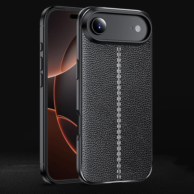 Funda de teléfono TPU a prueba de golpes con textura Litchi, For iPhone 16e / 17e, For iPhone 17 Pro Max, For iPhone 17 Pro, For iPhone 17, For iPhone Air, For iPhone 16 Pro Max, For iPhone 16 Pro, For iPhone 16 Plus, For iPhone 16, For iPhone 15 Pro M...