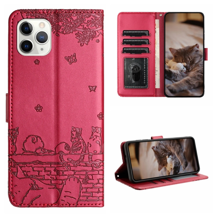 Estuche para teléfono de cuero con estampado de gato con cordón, For iPhone 11 Pro, For iPhone XS Max, For iPhone X, For iPhone 7 Plus / 8 Plus