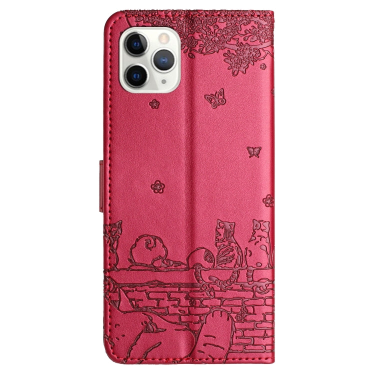 Estuche para teléfono de cuero con estampado de gato con cordón, For iPhone 11 Pro, For iPhone XS Max, For iPhone X, For iPhone 7 Plus / 8 Plus