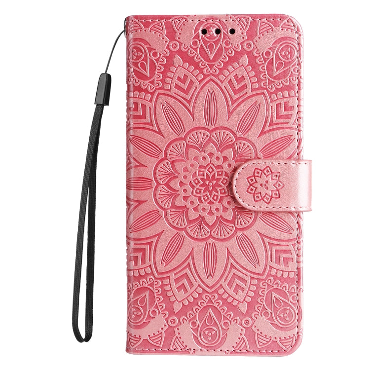 Estuche para teléfono de cuero con estampado de girasol en relieve, For iPhone 15 Pro Max, For iPhone 15 Pro, For iPhone 15 Plus, For iPhone 15