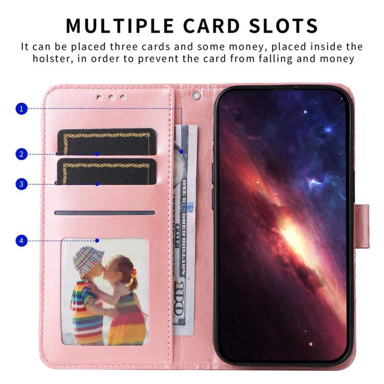 Estuche para teléfono de cuero con estampado de girasol en relieve, For iPhone 18 Pro / 17 Pro, For iPhone 18 Pro Max / 17 Pro Max, For iPhone 17e / 16e, For iPhone 17, For iPhone Air, For iPhone 16 Pro Max, For iPhone 16 Pro, For iPhone 16 Plus       ...