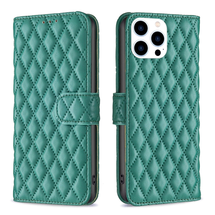 Estuche para teléfono de cuero con tapa tipo billetera Diamond Lattice, For iPhone 18 Pro/17 Pro, For iPhone 18 Pro Max/17 Pro Max, For iPhone 17e / 16e, For iPhone 17, For iPhone Air, For iPhone 16 Pro Max, For iPhone 16 Pro, For iPhone 16 Plus
