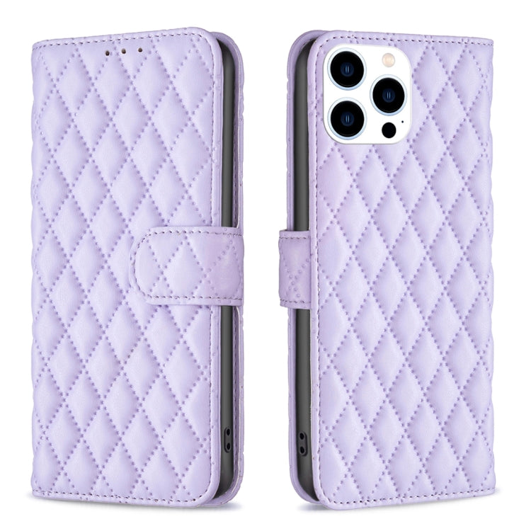 Estuche para teléfono de cuero con tapa tipo billetera Diamond Lattice, For iPhone 18 Pro/17 Pro, For iPhone 18 Pro Max/17 Pro Max, For iPhone 17e / 16e, For iPhone 17, For iPhone Air, For iPhone 16 Pro Max, For iPhone 16 Pro, For iPhone 16 Plus