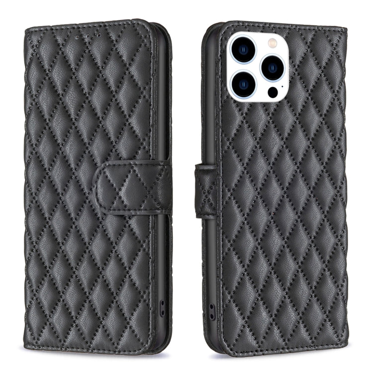 Estuche para teléfono de cuero con tapa tipo billetera Diamond Lattice, For iPhone 18 Pro/17 Pro, For iPhone 18 Pro Max/17 Pro Max, For iPhone 17e / 16e, For iPhone 17, For iPhone Air, For iPhone 16 Pro Max, For iPhone 16 Pro, For iPhone 16 Plus