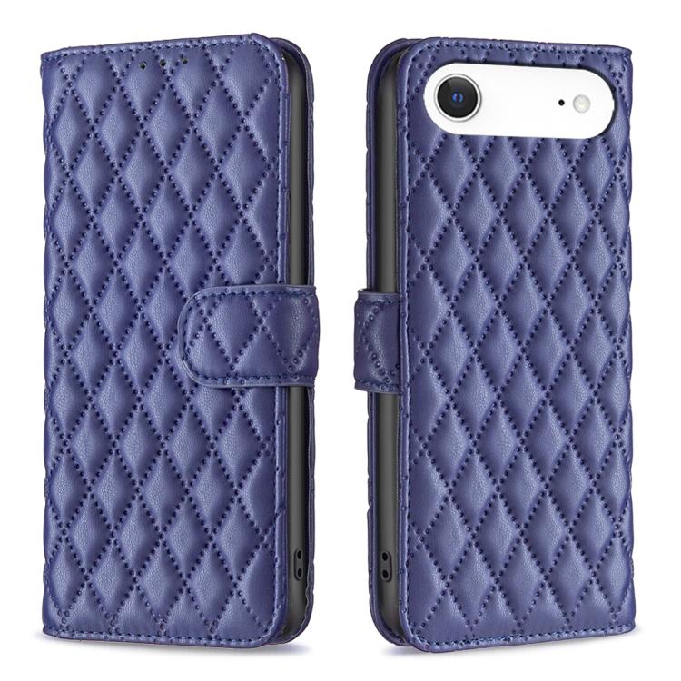 Estuche para teléfono de cuero con tapa tipo billetera Diamond Lattice, For iPhone 18 Pro/17 Pro, For iPhone 18 Pro Max/17 Pro Max, For iPhone 17e / 16e, For iPhone 17, For iPhone Air, For iPhone 16 Pro Max, For iPhone 16 Pro, For iPhone 16 Plus