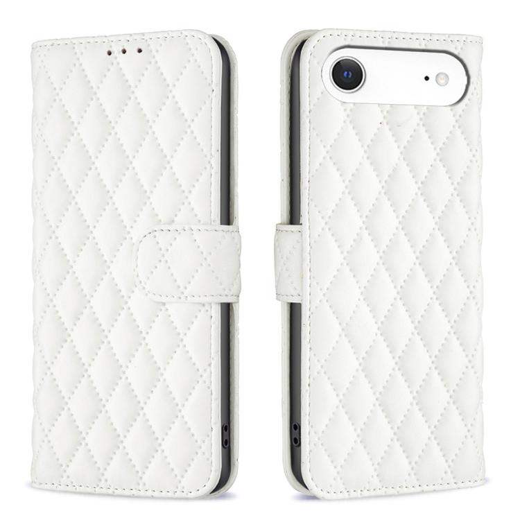 Estuche para teléfono de cuero con tapa tipo billetera Diamond Lattice, For iPhone 18 Pro/17 Pro, For iPhone 18 Pro Max/17 Pro Max, For iPhone 17e / 16e, For iPhone 17, For iPhone Air, For iPhone 16 Pro Max, For iPhone 16 Pro, For iPhone 16 Plus