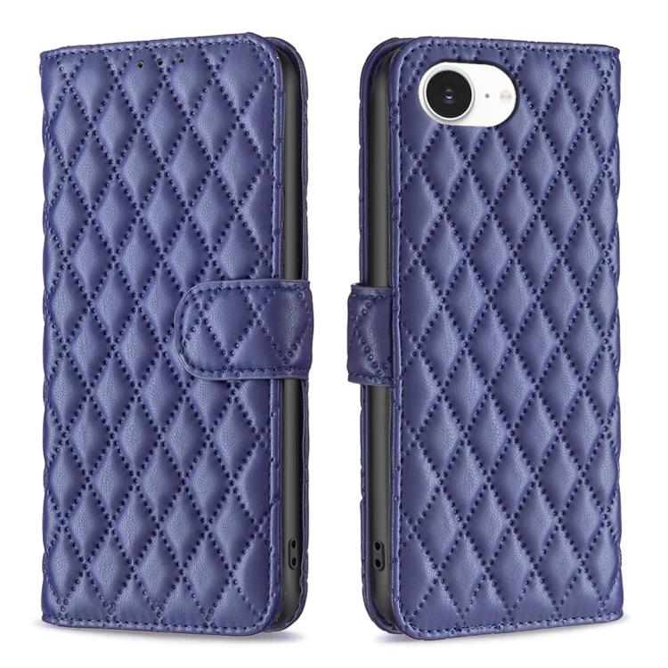 Estuche para teléfono de cuero con tapa tipo billetera Diamond Lattice, For iPhone 18 Pro/17 Pro, For iPhone 18 Pro Max/17 Pro Max, For iPhone 17e / 16e, For iPhone 17, For iPhone Air, For iPhone 16 Pro Max, For iPhone 16 Pro, For iPhone 16 Plus