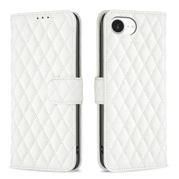 Estuche para teléfono de cuero con tapa tipo billetera Diamond Lattice, For iPhone 18 Pro/17 Pro, For iPhone 18 Pro Max/17 Pro Max, For iPhone 17e / 16e, For iPhone 17, For iPhone Air, For iPhone 16 Pro Max, For iPhone 16 Pro, For iPhone 16 Plus