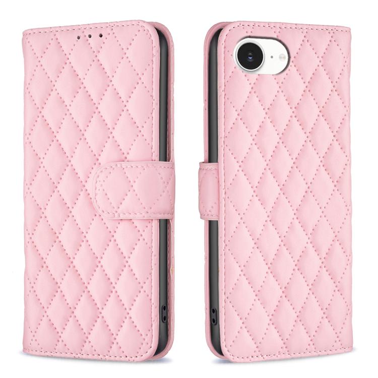 Estuche para teléfono de cuero con tapa tipo billetera Diamond Lattice, For iPhone 18 Pro/17 Pro, For iPhone 18 Pro Max/17 Pro Max, For iPhone 17e / 16e, For iPhone 17, For iPhone Air, For iPhone 16 Pro Max, For iPhone 16 Pro, For iPhone 16 Plus