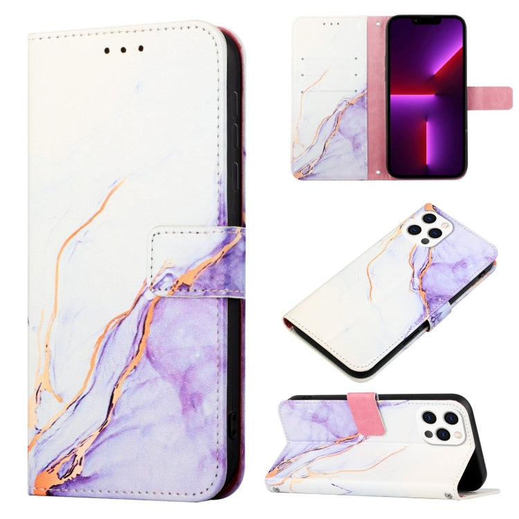 PT003 Estuche para teléfono de cuero con tapa y patrón de mármol, For iPhone 15 Pro Max, For iPhone 15 Pro, For iPhone 15 Plus, For iPhone 15, For iPod Touch 7 / 6 / 5