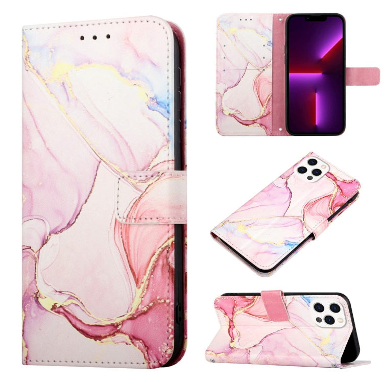 PT003 Estuche para teléfono de cuero con tapa y patrón de mármol, For iPhone 15 Pro Max, For iPhone 15 Pro, For iPhone 15 Plus, For iPhone 15, For iPod Touch 7 / 6 / 5