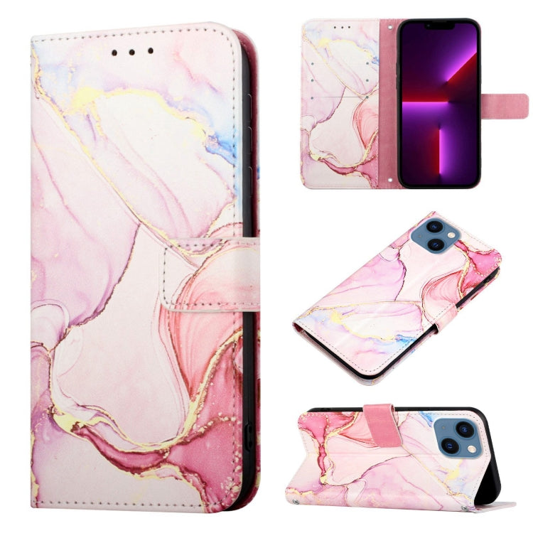 PT003 Estuche para teléfono de cuero con tapa y patrón de mármol, For iPhone 15 Pro Max, For iPhone 15 Pro, For iPhone 15 Plus, For iPhone 15, For iPod Touch 7 / 6 / 5