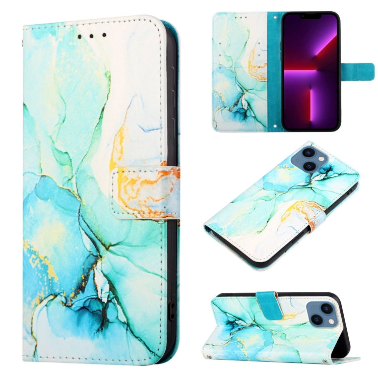 PT003 Estuche para teléfono de cuero con tapa y patrón de mármol, For iPhone 15 Pro Max, For iPhone 15 Pro, For iPhone 15 Plus, For iPhone 15, For iPod Touch 7 / 6 / 5