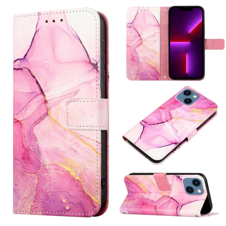 PT003 Estuche para teléfono de cuero con tapa y patrón de mármol, For iPhone 15 Pro Max, For iPhone 15 Pro, For iPhone 15 Plus, For iPhone 15, For iPod Touch 7 / 6 / 5