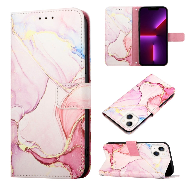 PT003 Estuche para teléfono de cuero con tapa y patrón de mármol, For iPhone 15 Pro Max, For iPhone 15 Pro, For iPhone 15 Plus, For iPhone 15, For iPod Touch 7 / 6 / 5