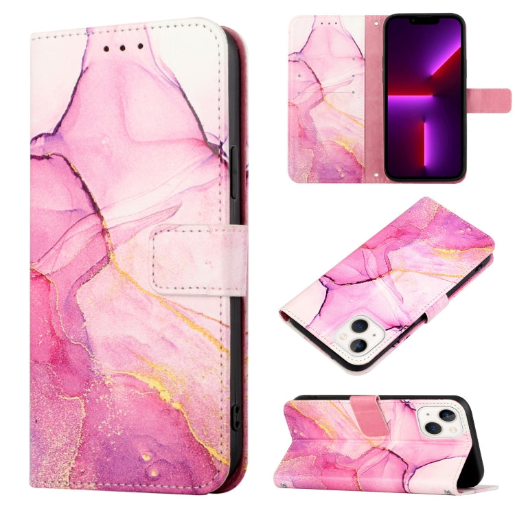 PT003 Estuche para teléfono de cuero con tapa y patrón de mármol, For iPhone 15 Pro Max, For iPhone 15 Pro, For iPhone 15 Plus, For iPhone 15, For iPod Touch 7 / 6 / 5