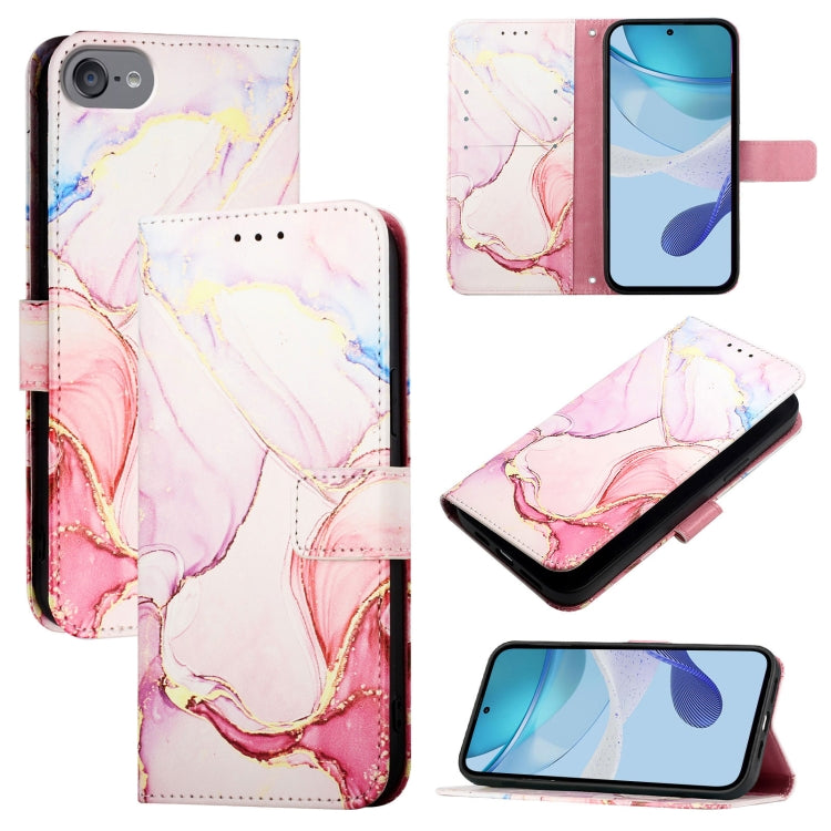 PT003 Estuche para teléfono de cuero con tapa y patrón de mármol, For iPhone 15 Pro Max, For iPhone 15 Pro, For iPhone 15 Plus, For iPhone 15, For iPod Touch 7 / 6 / 5