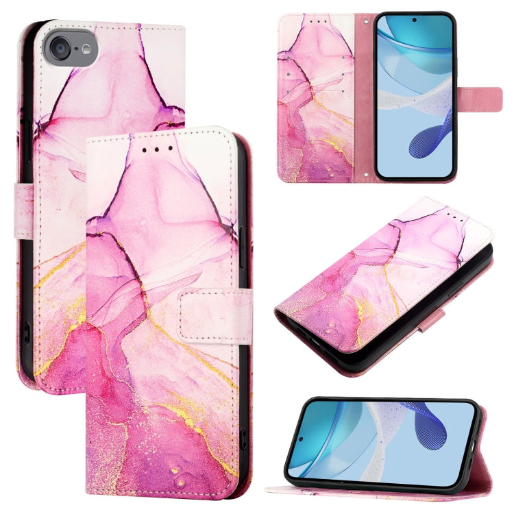 PT003 Estuche para teléfono de cuero con tapa y patrón de mármol, For iPhone 15 Pro Max, For iPhone 15 Pro, For iPhone 15 Plus, For iPhone 15, For iPod Touch 7 / 6 / 5