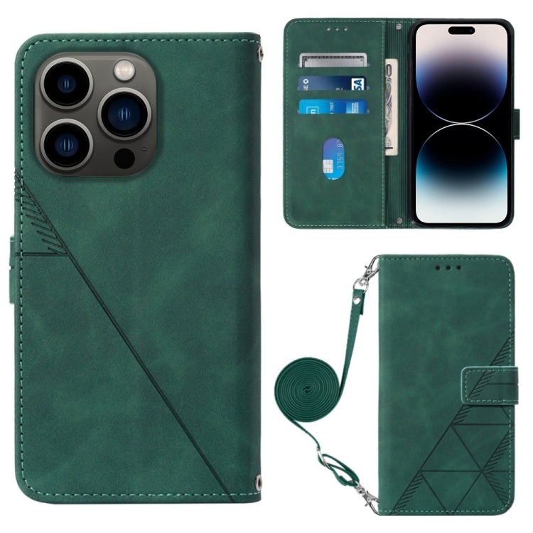 Estuche para teléfono de cuero con tapa en relieve 3D Crossbody, For iPhone 16, For iPhone 15 Pro Max, For iPhone 15 Pro, For iPhone 15 Plus, For iPhone 15, For iPod Touch 7 / 6 / 5